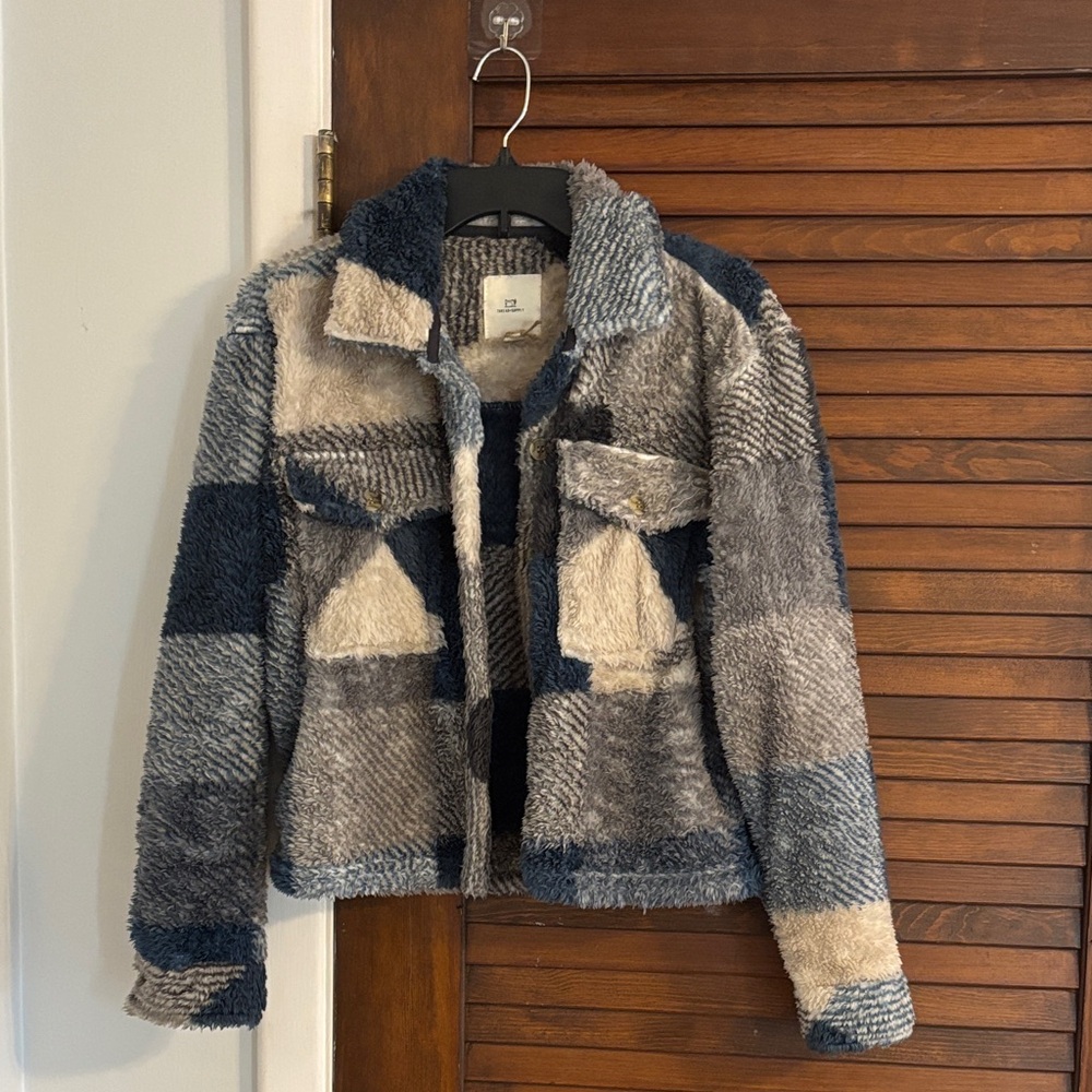 Plaid Women's Plush Jacket